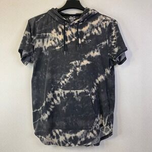 Hollister Hoodie Mens Bleach Tie Dye Sz M Short Sleeve Pullover‎ Top Comfort EUC